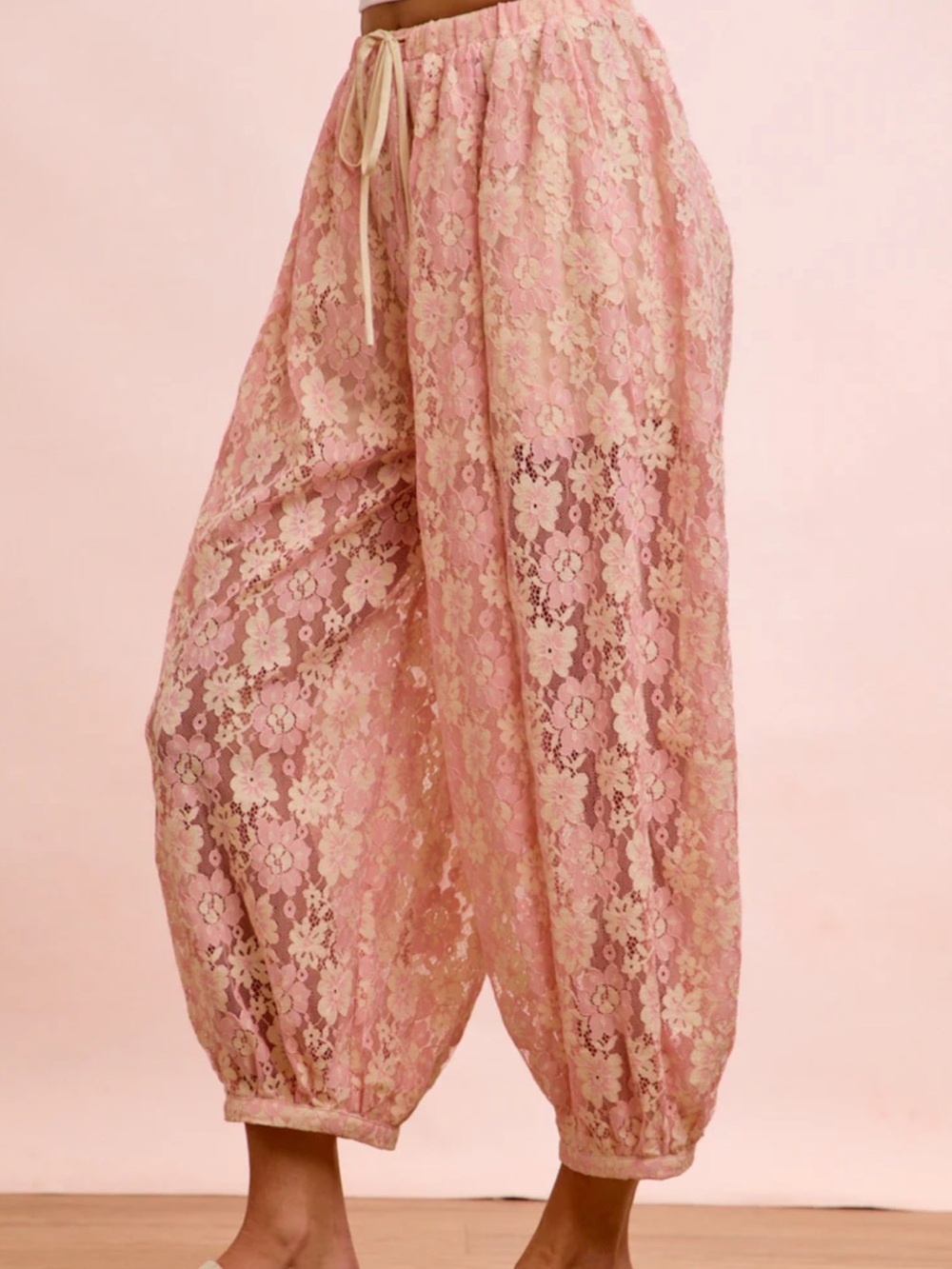 💕Bibi Lace Drawstring Balloon Pants - Picture 3 of 12